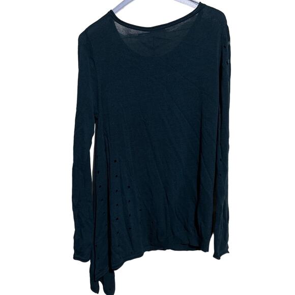 NWT Stella Carakasi Lyocell Tencel Blend Assymetrical Long Sleeve M - Picture 2 of 3